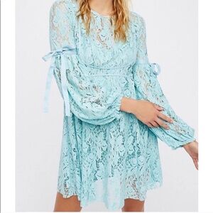 Free People Rubi Crochet Lace Mini Dress Size Large